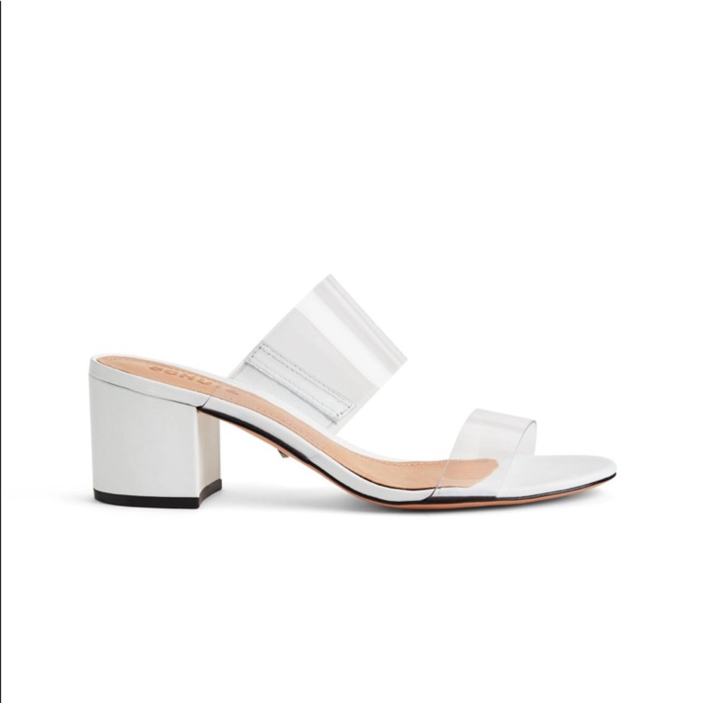 SCHUTZ SANDÁLIA MULE BLOCK HEEL SHINE